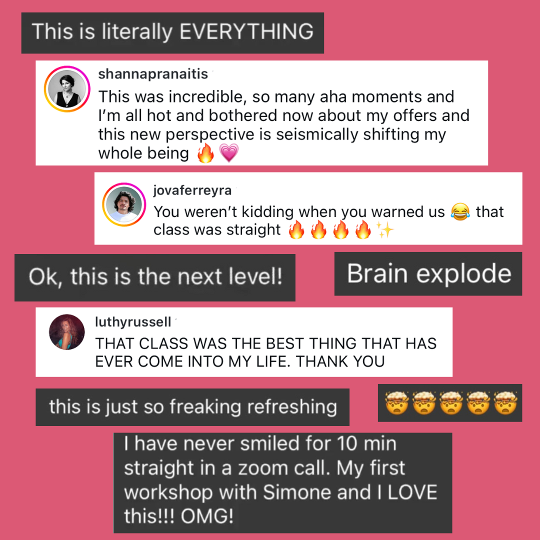Student praise: 'This is literally EVERYTHING.' 'Brain explode.' 'THAT CLASS WAS THE BEST THING THAT HAS EVER COME INTO MY LIFE. THANK YOU.'