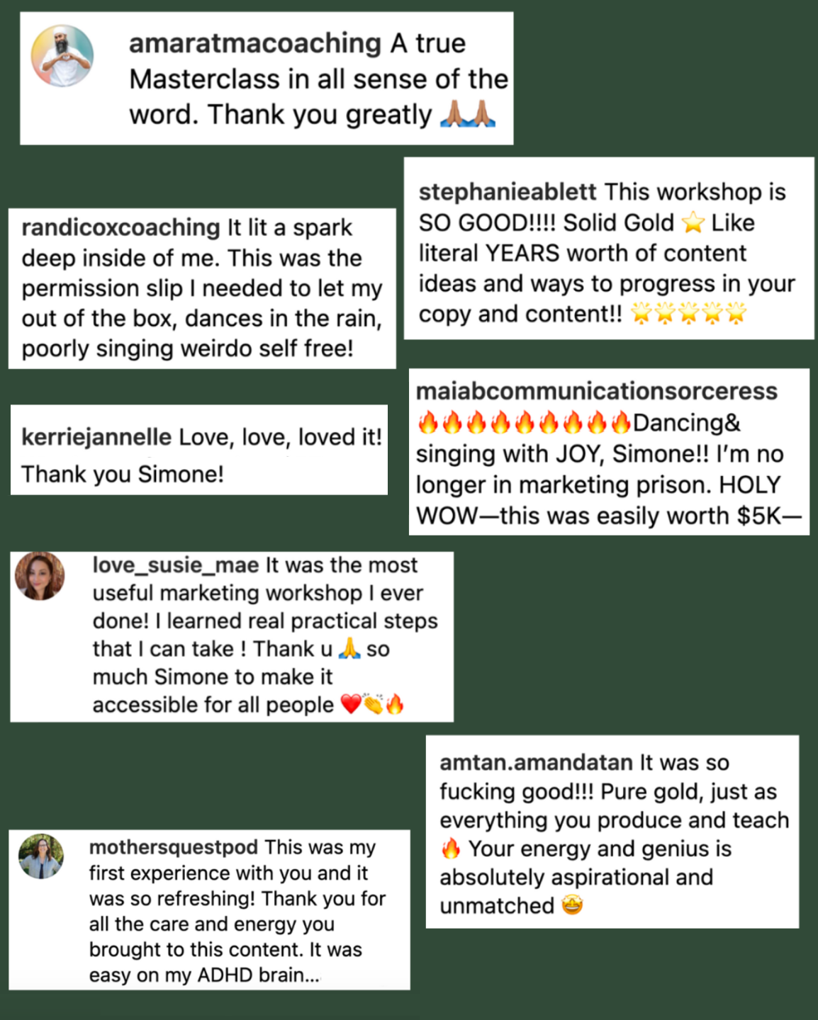 Student praise screenshot 1